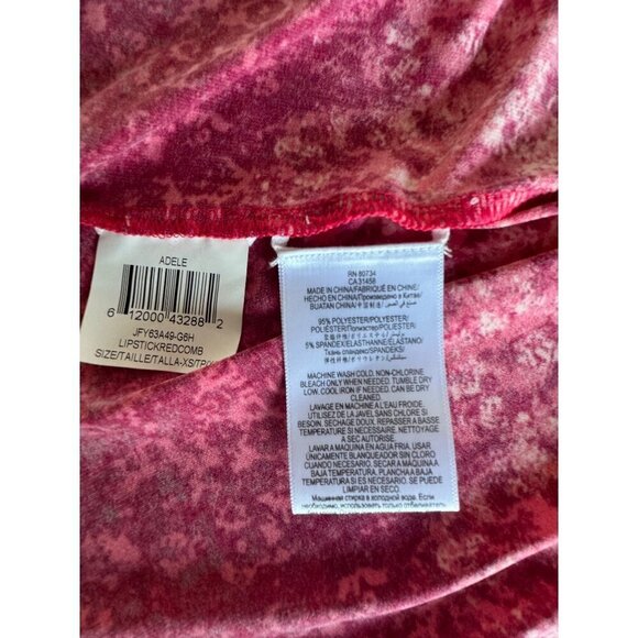 BCBGMAXAZRIA Adele Wrap Midi Dress V-Neck Size XS Lipstick Red Retro - Picture 7 of 12